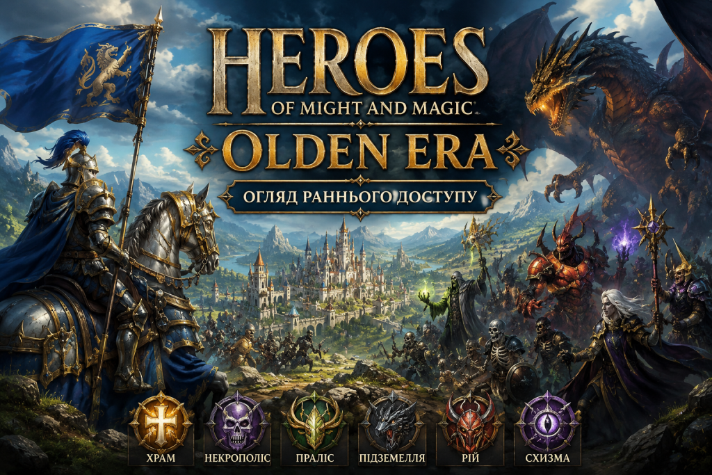 Heroes of Might and Magic Olden Era — фентезійна стратегія з героями, замками та арміями.