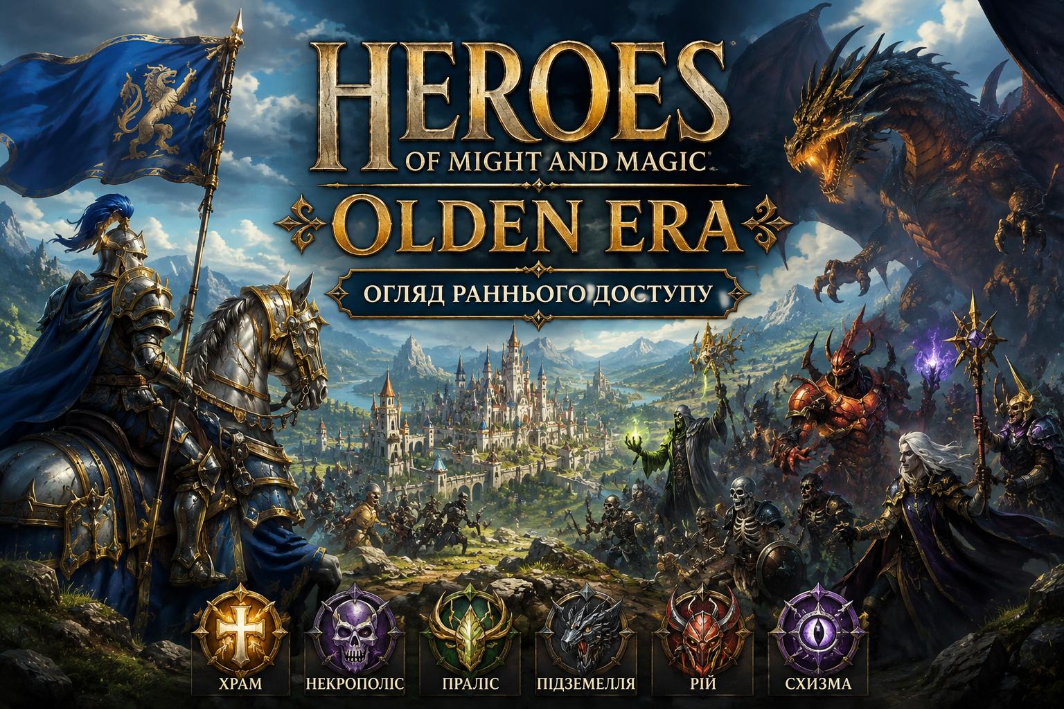 Heroes of Might and Magic Olden Era — фентезійна стратегія з героями, замками та арміями.