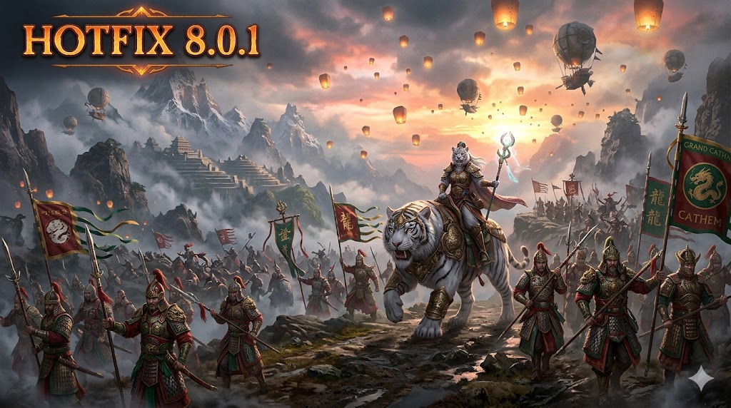 Біла Тигриця та воїни Катая в Total War WARHAMMER III після виходу хотфіксу 8.0.1
