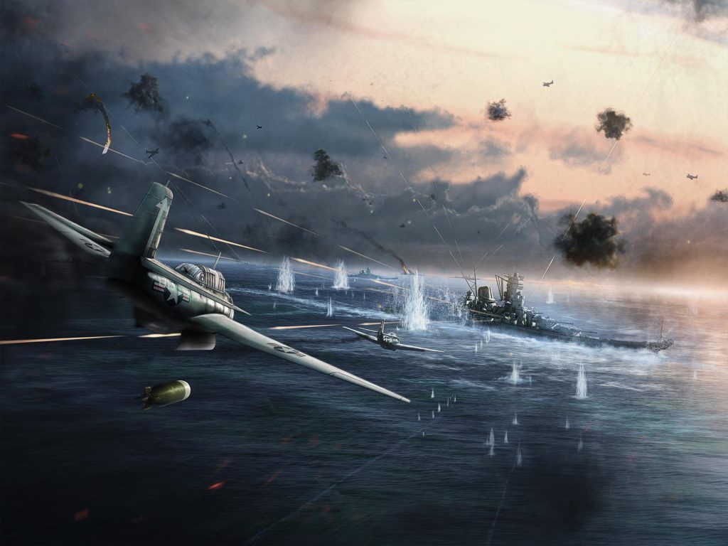 Авіація в Hearts of Iron 4: літаки летять у небі над лінією фронту