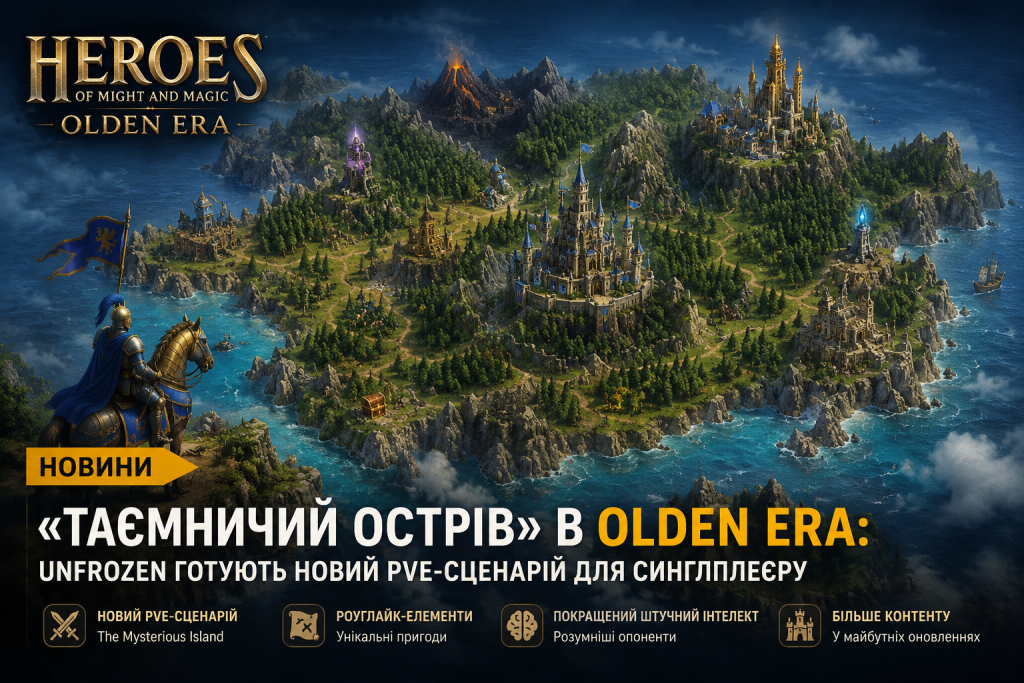 Карта загадочного острова в Heroes of Might and Magic Olden Era