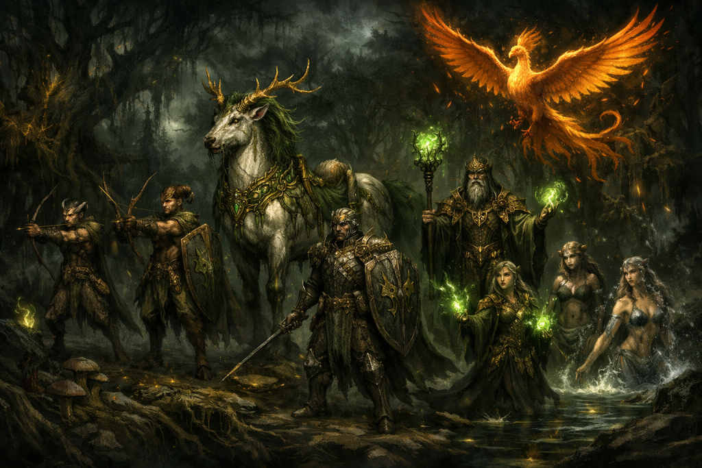 Гай (Grove) у Heroes of Might and Magic Olden Era — лісові істоти, фенікси та магічна армія в бою