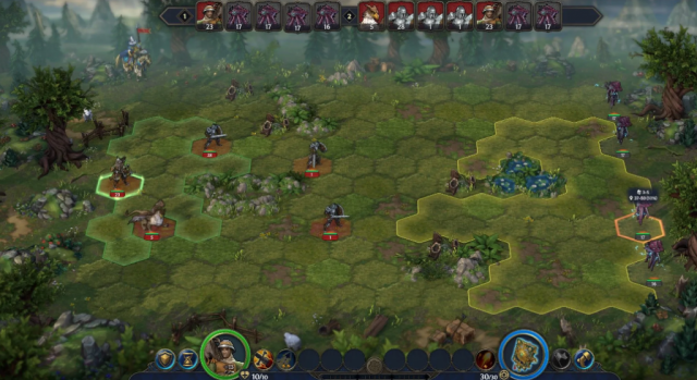 гексагональне поле бою Heroes of Might and Magic Olden Era з арміями фентезі