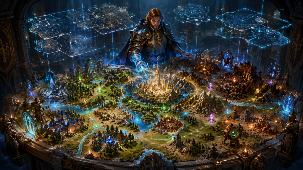 Генератор випадкових карт (RMG) у Heroes of Might and Magic: Olden Era створює новий ігровий світ із різними зонами, ресурсами та проходами між регіонами.