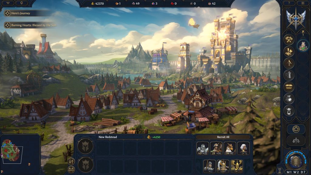 Екран розвитку міста в Heroes of Might and Magic: Olden Era