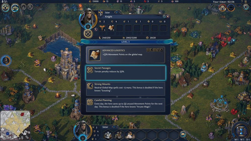 Герой отримує новий рівень у Heroes of Might and Magic: Olden Era