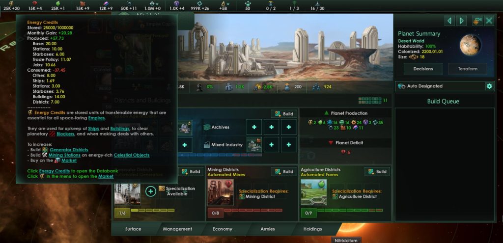 Економіка у Stellaris: керування ресурсами, планетами та виробництвом у патчі 4.3 Cetus