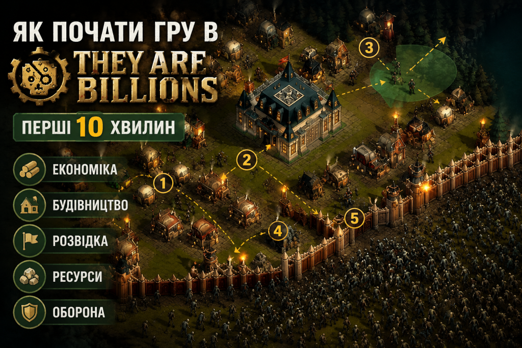 Як почати гру в They Are Billions — перші 10 хвилин, економіка, розвідка та оборона колонії.
