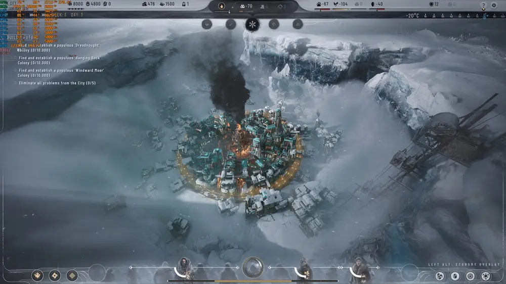 Frostpunk 2 — місто в крижаній пустелі при температурі -20°C