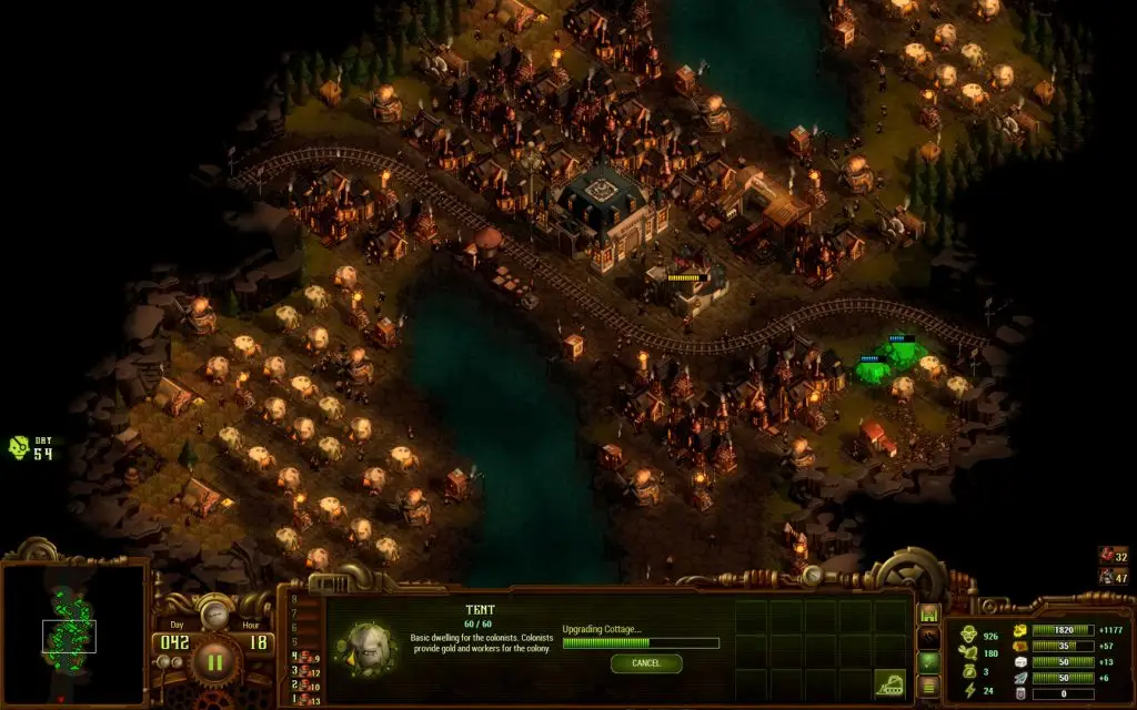 Геймплей They Are Billions із колонією та великою ордою заражених