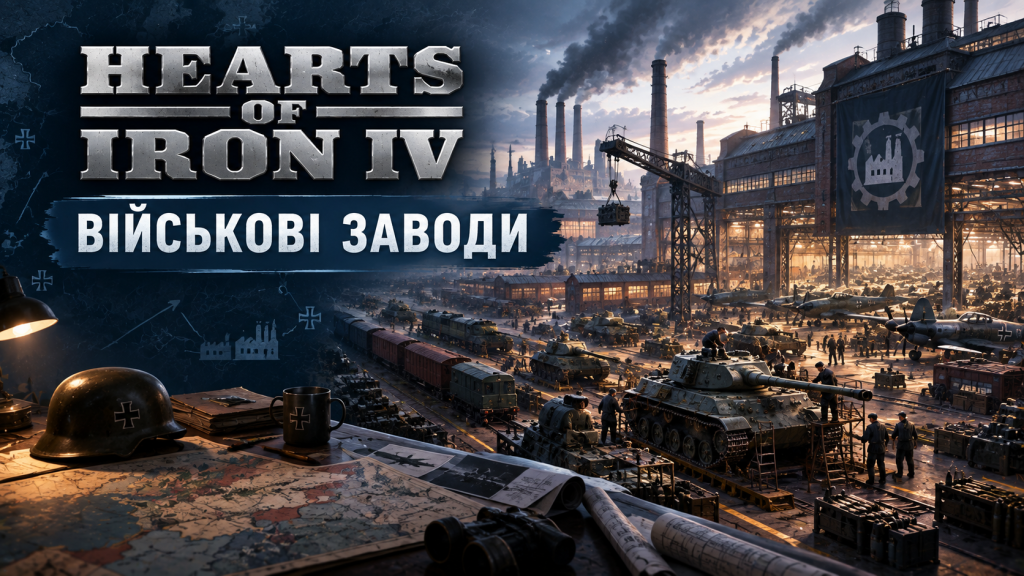 Військові заводи Hearts of Iron IV та лінії виробництва техніки
