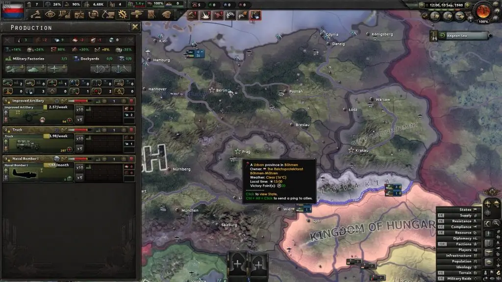 Ресурси та військове виробництво в Hearts of Iron IV