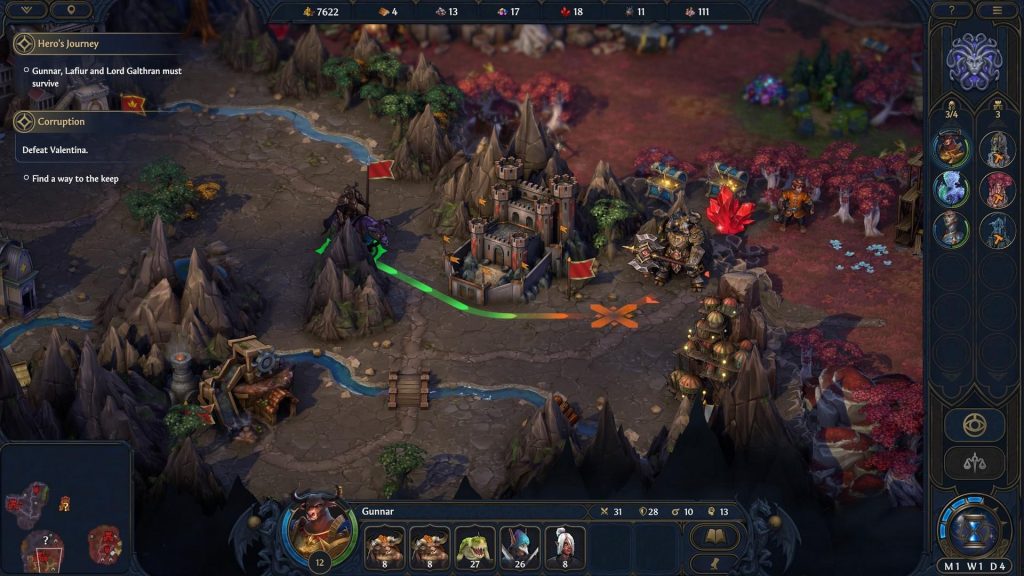 Герой на глобальній карті Heroes of Might and Magic: Olden Era