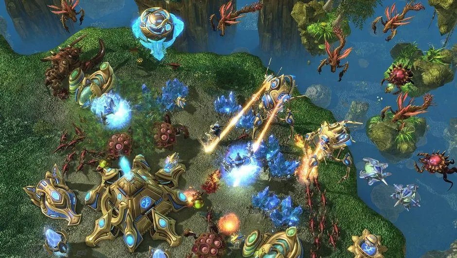 StarCraft II — зіткнення армій у масштабній битві