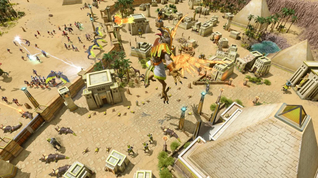 Age of Mythology: Retold — офіційний скриншот бою єгипетського пантеону