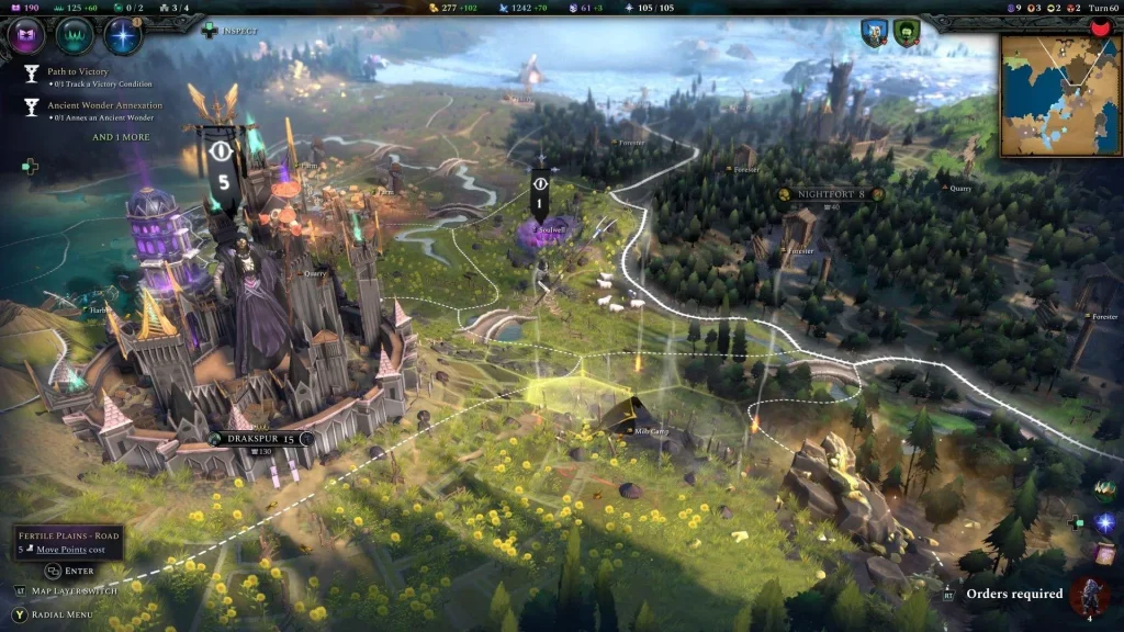 Age of Wonders 4 — дипломатія з вільними містами та управління васалами