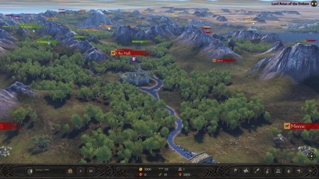 Карта Кальрадії в кампанії Mount & Blade II: Bannerlord