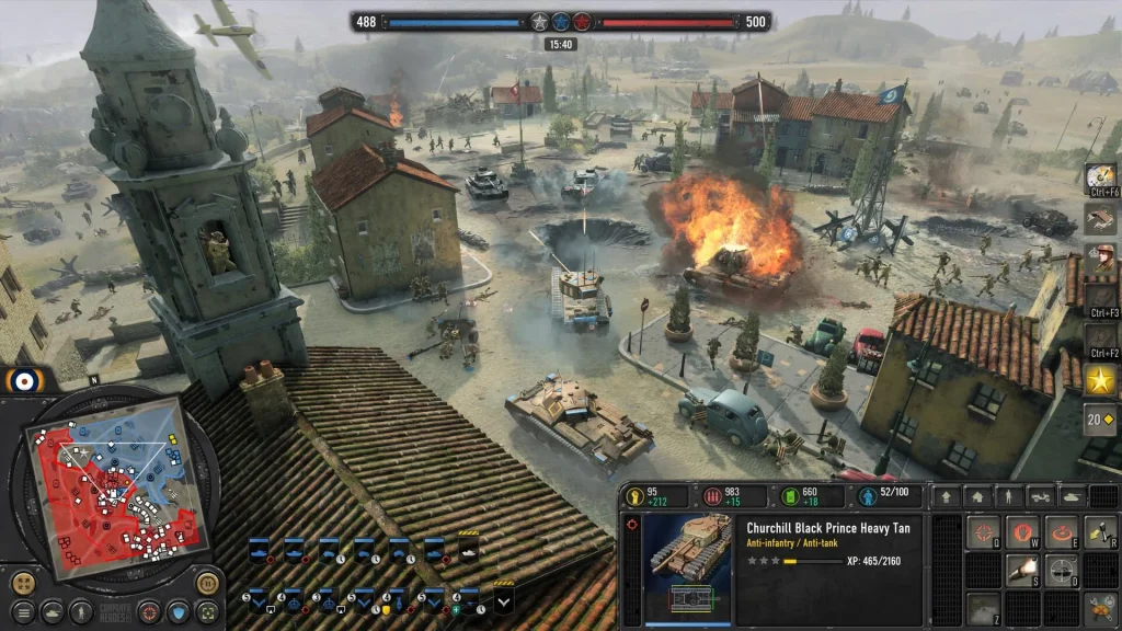 Company of Heroes 3 — піхота й бронетехніка під час тактичного бою.