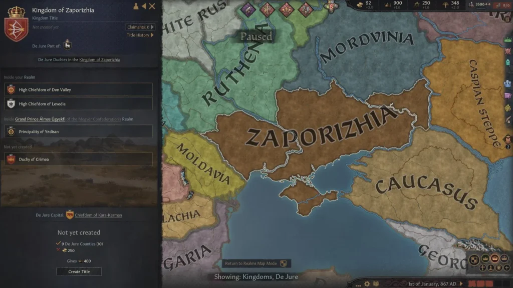 Русь та українські землі на карті Crusader Kings 3
