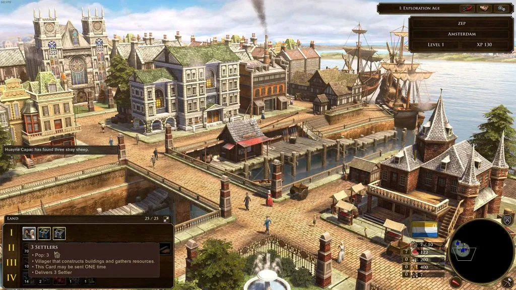 Картка 3 Settlers у меню відправок метрополії Age of Empires III: Definitive Edition