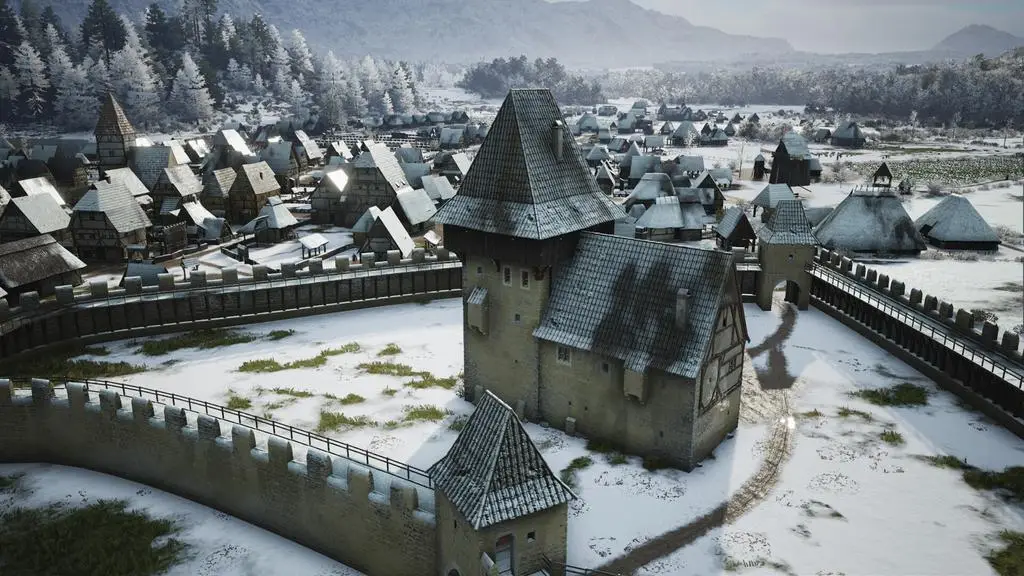 Середньовічні укріплення в Manor Lords для захисту поселення