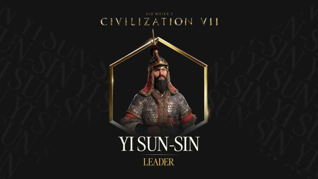 Лі Сунсін у Civilization VII — корейський лідер Brush and Blade